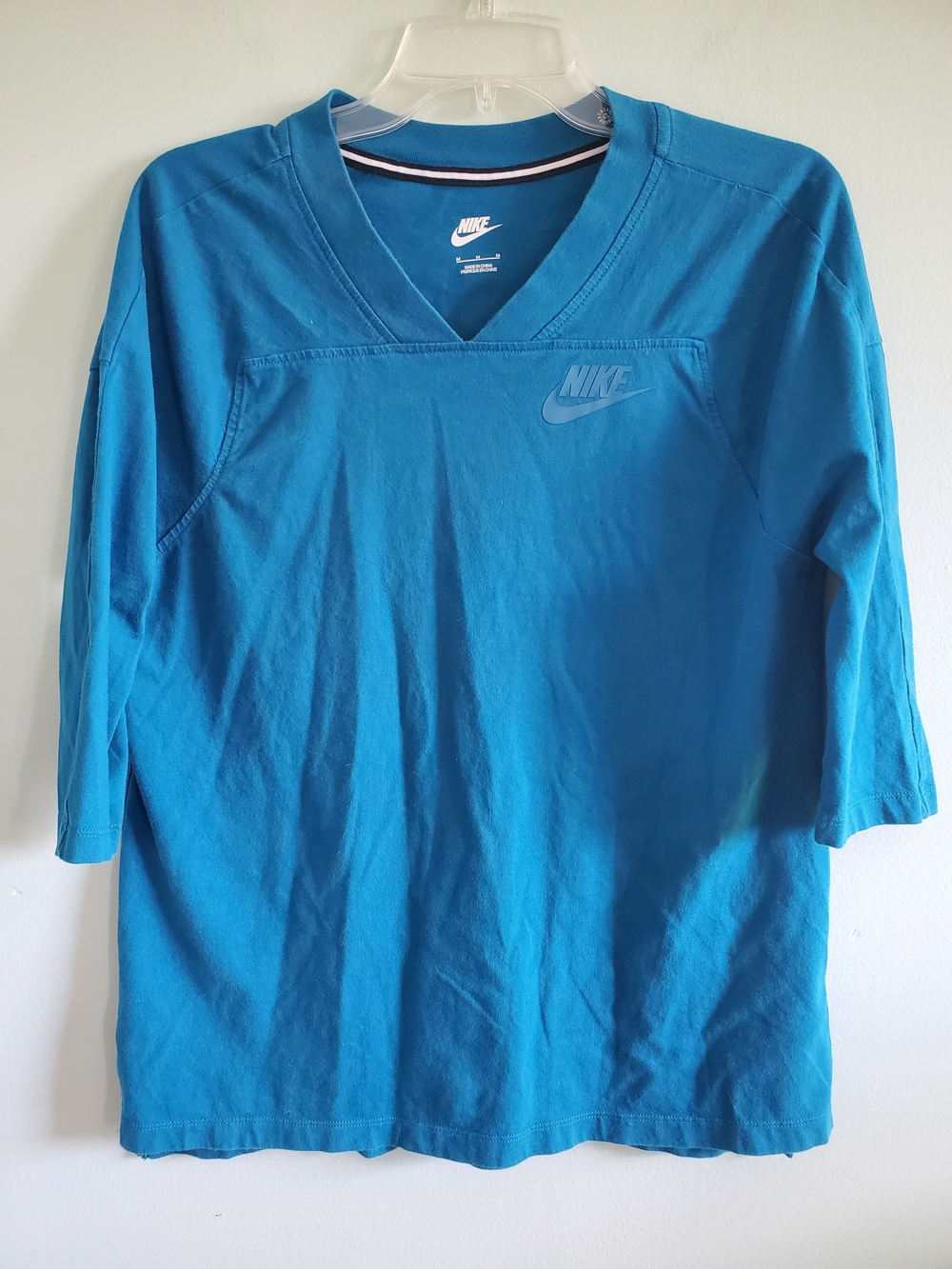 Nike Teal V-Neck Pullover Top